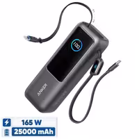 پاوربانک 100 وات انکر مدل A1695 ظرفیت 25000 میلی آمپر ساعت به همراه دو کابل USB-C