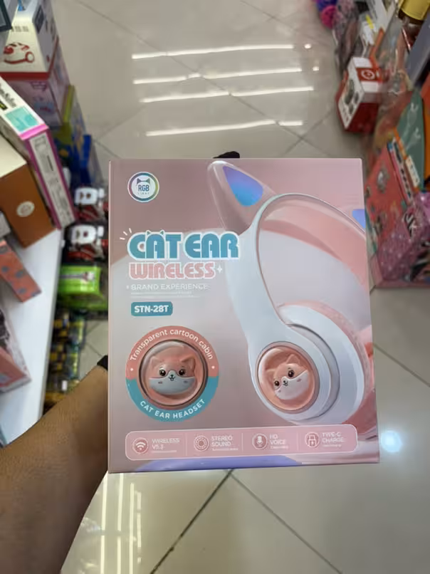 هدفون طرح گربه ای همراه لایت Cat ear