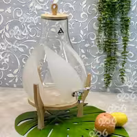 کلمن شیشه ای ایکیا چوب ساده مات