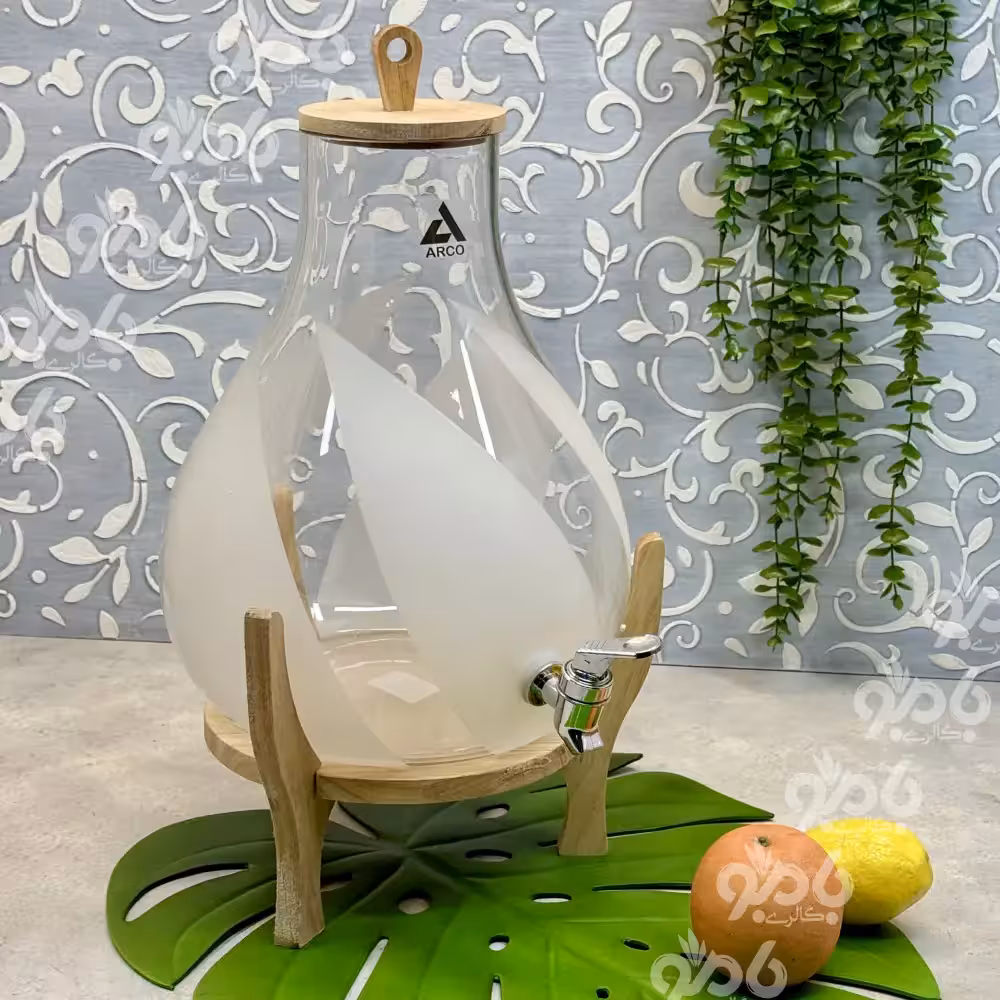 کلمن شیشه ای ایکیا چوب ساده مات