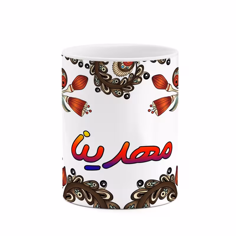 ماگ   اسم مهدینا  سنتی گل و بته کد mgh47691