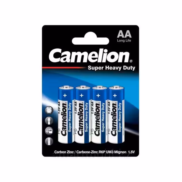 باتری کملیون آبی قلم 4 عددی Camelion Super Heavy R6P-BP4B