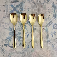 قاشق بستنی طلایی مدل برلین بسته 4 عددی