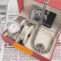 ست ساعت و نیمست استیل مردانه 590680750