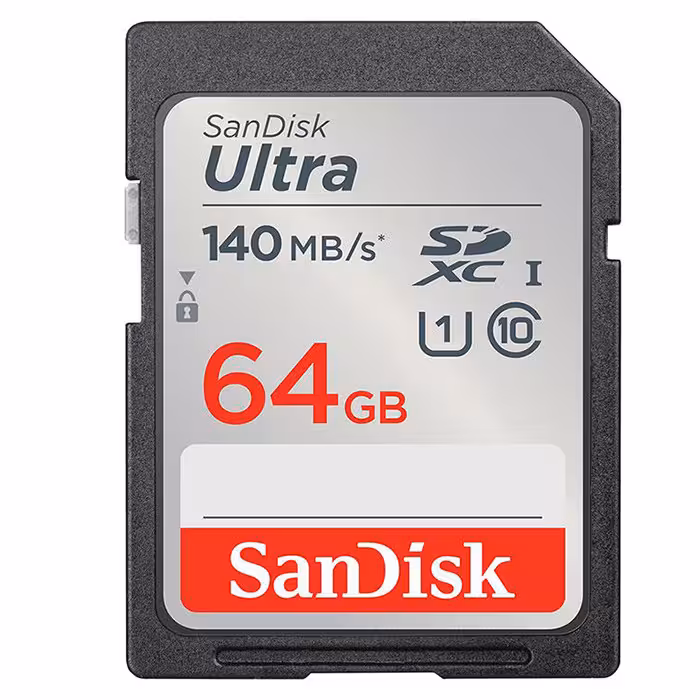 کارت حافظه SDXC سن دیسک مدل Ultra کلاس 10 استاندارد UHS-I U1 سرعت 140MB/s ظرفیت 64 گیگابایت | کالا مکس