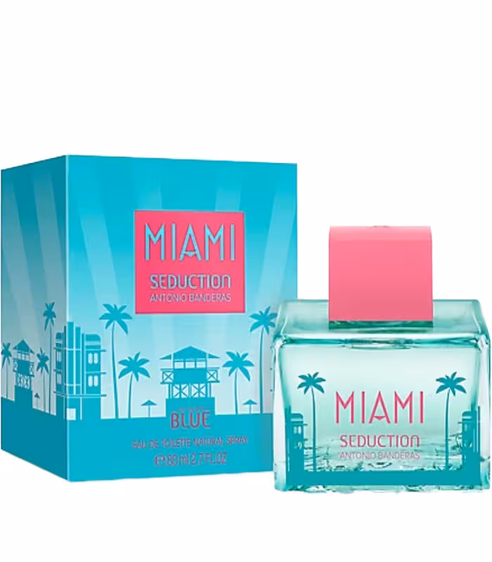 عطر و ادکلن زنانه آنتونیو باندراس میامی سداکشن بلو ادوتویلت ANTONIO BANDERAS MIAMI SEDUCTION BLUE EDT FOR WOMEN
