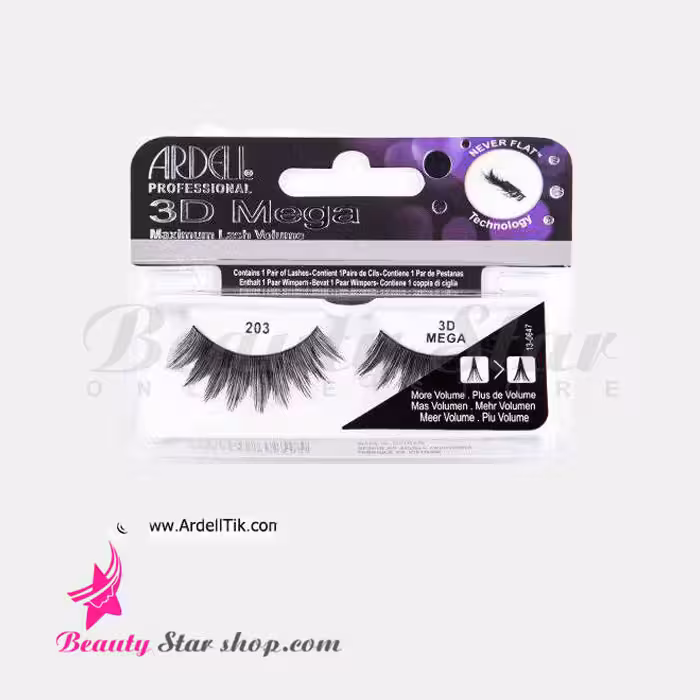 مژه مصنوعی سه بعدی مگا آردل مدل 203