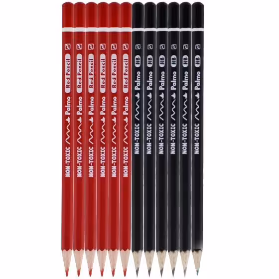 مداد مشکی و قرمز پالمو