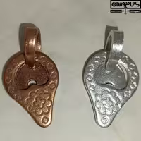 گوشواره تک ظروف مسی سفید سایز 2 مدل حلقه