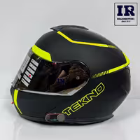 کلاه کاسکت بلوتوث دار فک متحرک تکنو Tekno - مشکی فسفری   T-com VB