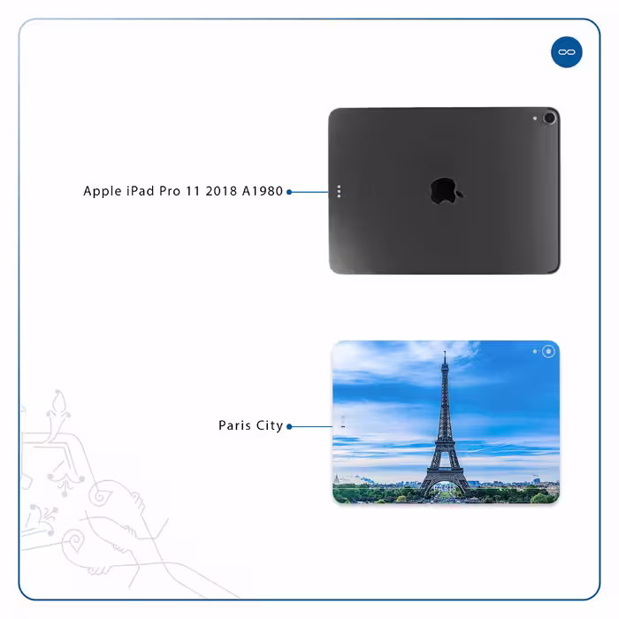 برچسب پوششی ماهوت مدل Paris City مناسب برای تبلت اپل iPad Pro 11 2018 A1980