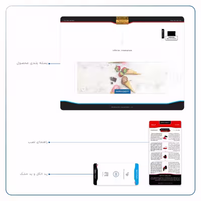 برچسب پوششی ماهوت مدل Funnel ice cream مناسب برای تبلت سامسونگ Galaxy Tab A 9.7 2015 T555