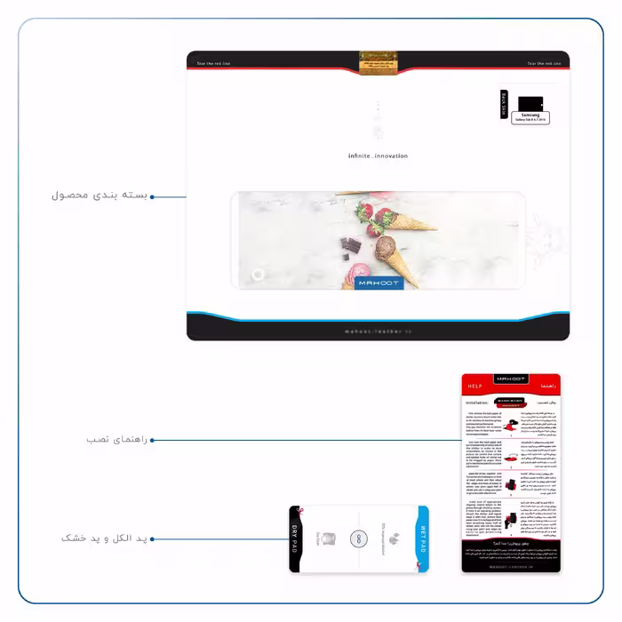 برچسب پوششی ماهوت مدل Funnel ice cream مناسب برای تبلت سامسونگ Galaxy Tab A 9.7 2015 T555