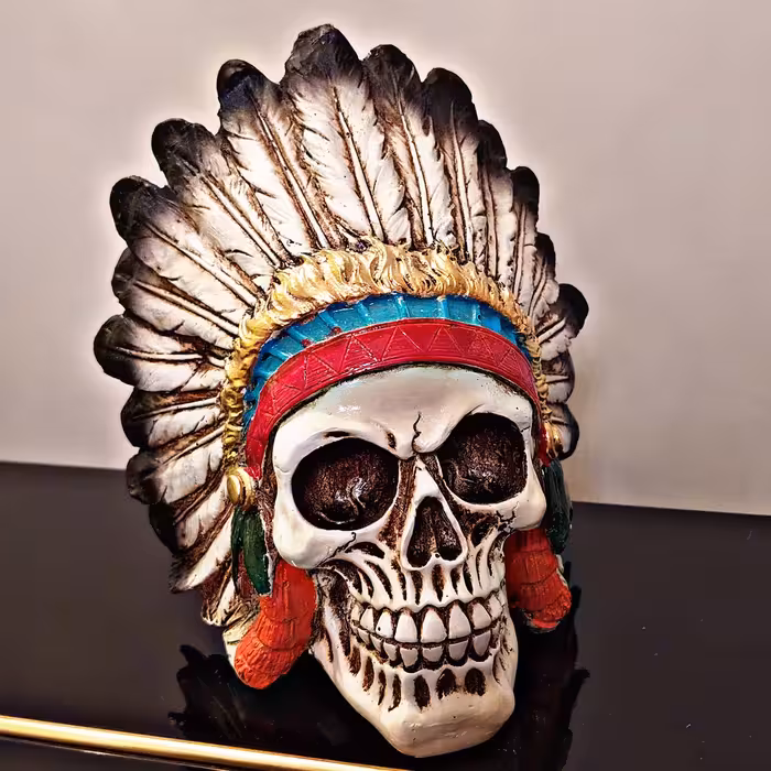 مجسمه مدل اسکلت جمجمه سرخ پوست