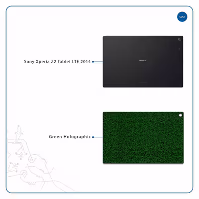برچسب پوششی ماهوت مدل Green-Holographic مناسب برای تبلت سونی Xperia Z2 Tablet LTE 2014