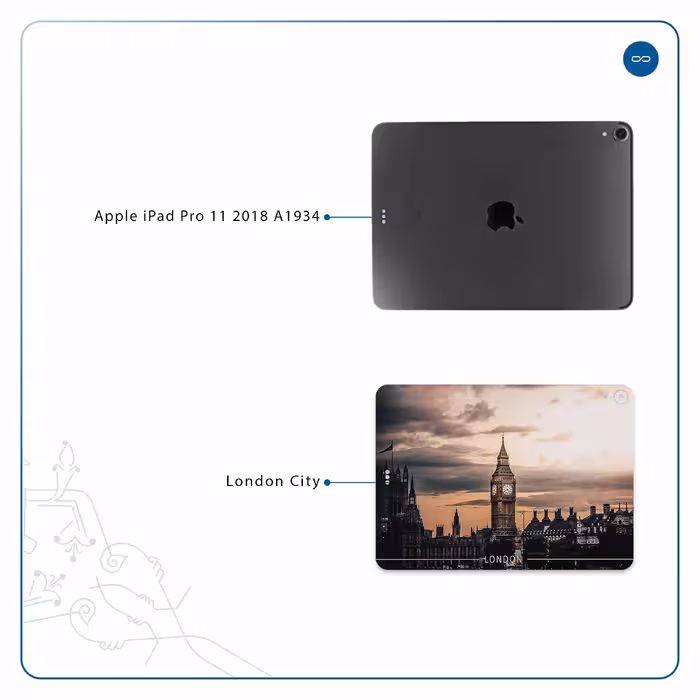 برچسب پوششی ماهوت مدل London City مناسب برای تبلت اپل iPad Pro 11 2018 A1934