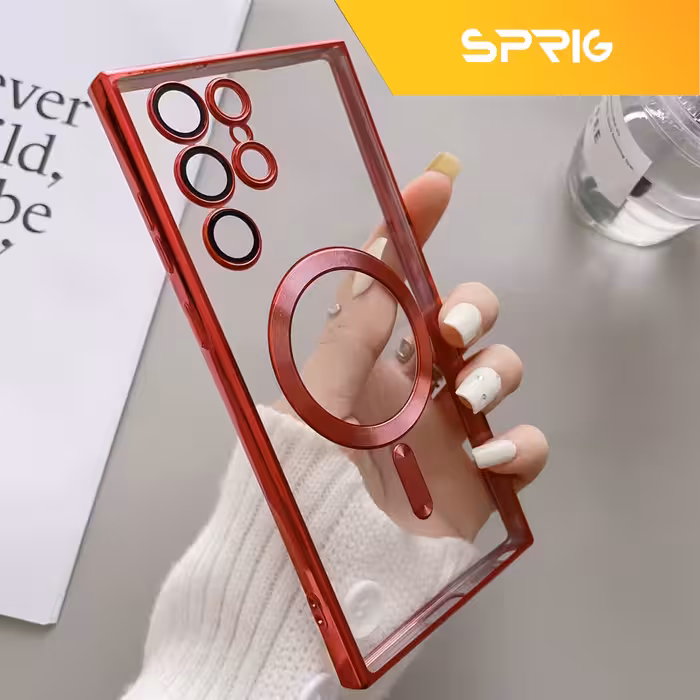 کاور اسپریگ مدل Magsafe-FU مناسب برای گوشی موبایل سامسونگ Galaxy S23 Ultra به همراه محافظ صفحه نمایش