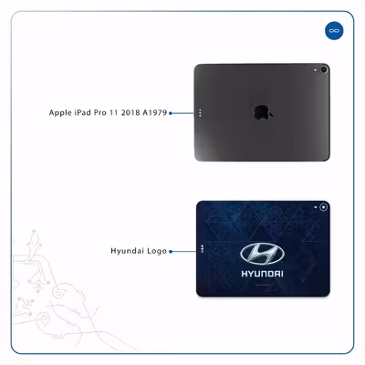 برچسب پوششی ماهوت مدل Hyundai-Logo مناسب برای تبلت اپل iPad Pro 11 2018 A1979