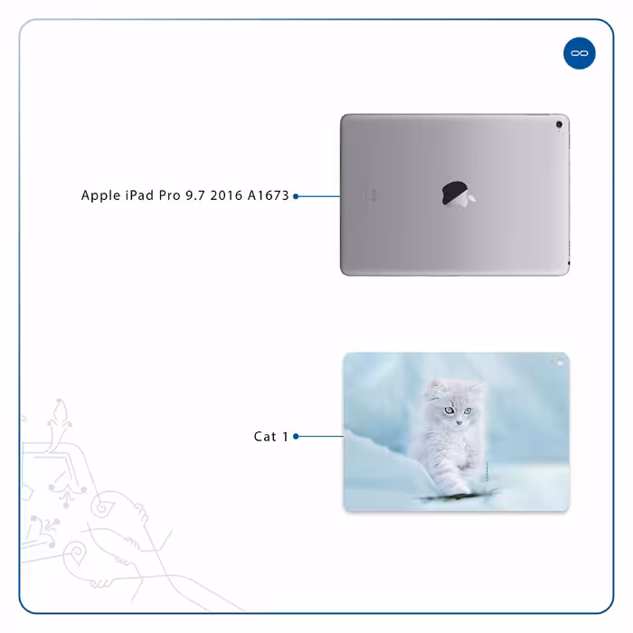 برچسب پوششی ماهوت مدل Cat-1 مناسب برای تبلت اپل iPad Pro 9.7 2016 A1673