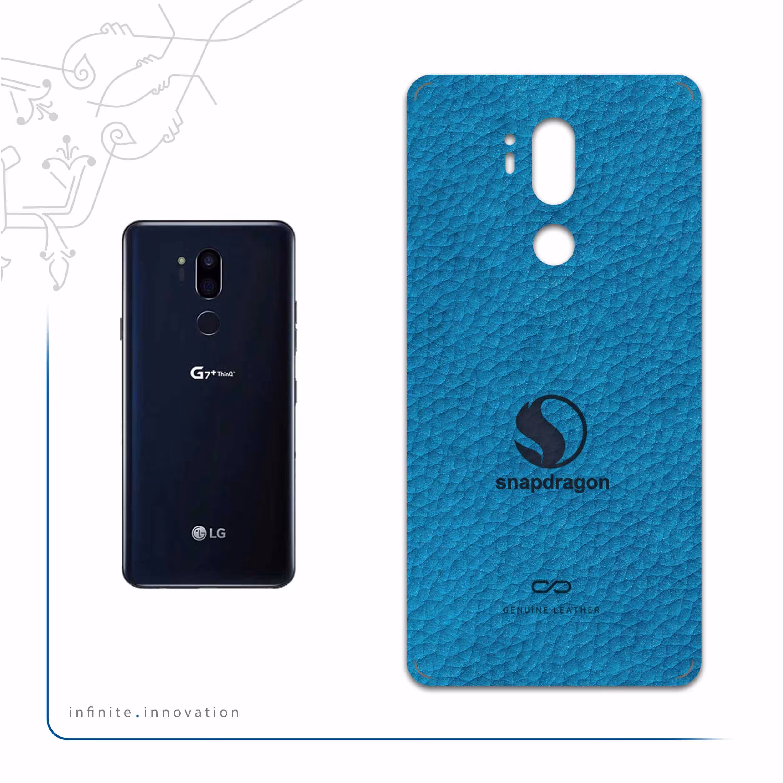 برچسب پوششی ماهوت مدل BL-SNPDRGN مناسب برای گوشی موبایل ال جی G7 PLUS THINQ
