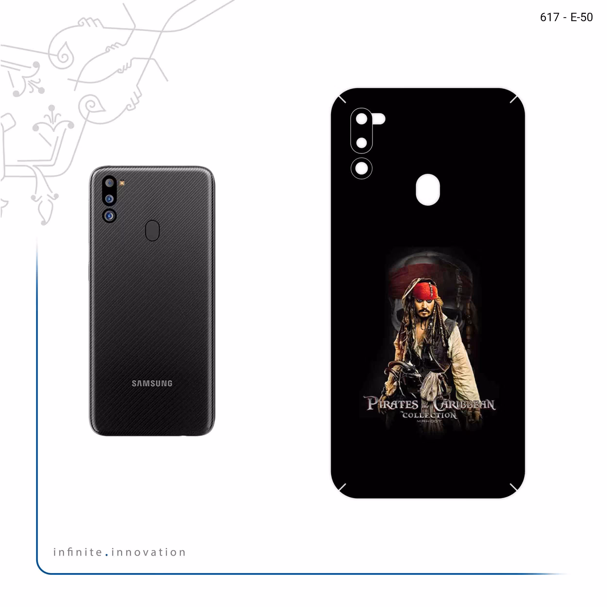 برچسب پوششی ماهوت مدل PIRATES OF THE CARIBBEAN مناسب برای گوشی موبایل سامسونگ Galaxy M21 (2021) Edition