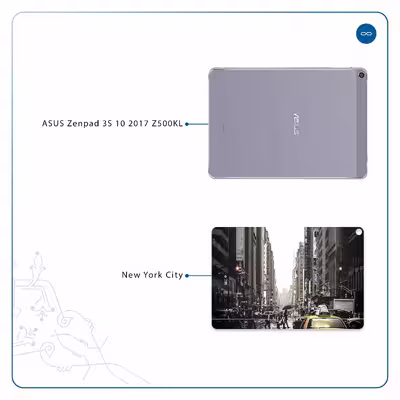 برچسب پوششی ماهوت مدل New York City مناسب برای تبلت ایسوس Zenpad 3S 10 2017 Z500KL