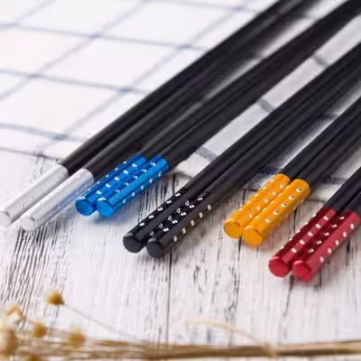 چوب غذاخوری مدل چاپستیک نگین بسته 5 عددی