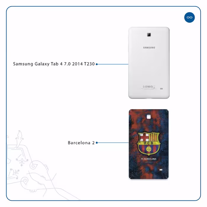 برچسب پوششی ماهوت مدل BARCELONA-2 مناسب برای تبلت سامسونگ Galaxy Tab 4 7.0 2014 T230