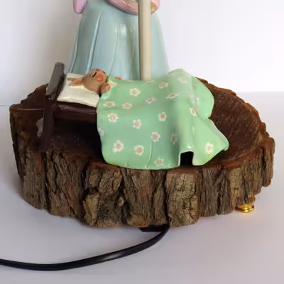 آباژور رومیزی مدل دستساز طرح خرگوش و مادر