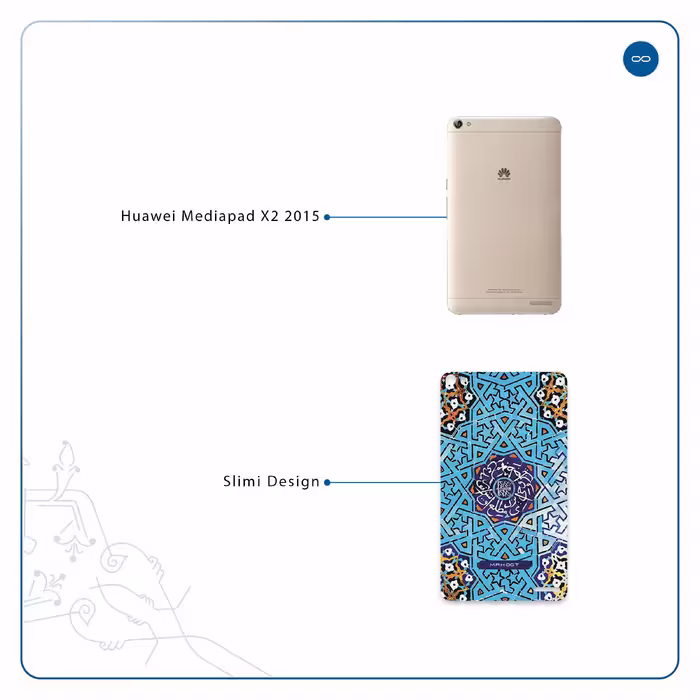 برچسب پوششی ماهوت مدل Iran-Tile7 مناسب برای تبلت هوآوی Mediapad X2 2015