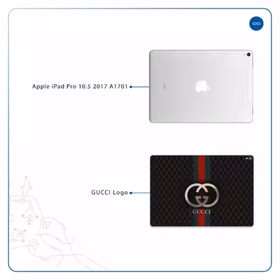 برچسب پوششی ماهوت مدل GUCCI-Logo مناسب برای تبلت اپل iPad Pro 10.5 2017 A1701
