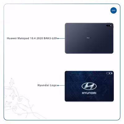 برچسب پوششی ماهوت مدل Hyundai-Logo مناسب برای تبلت هوآوی Matepad 10.4 2020 BAH3-L09