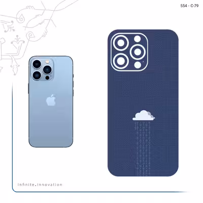 برچسب پوششی ماهوت مدل Minimal Data Cloud مناسب برای گوشی موبایل اپل iPhone 13 Pro Max