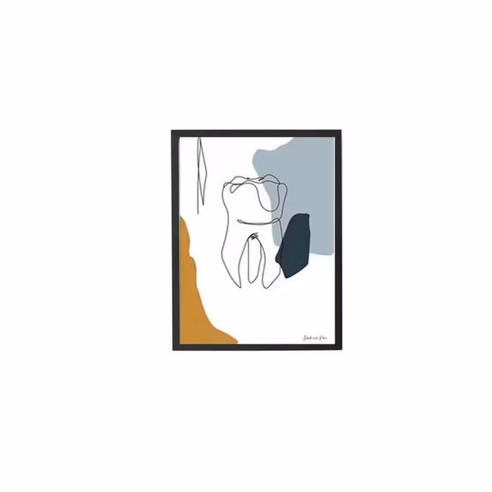 تابلو نقاشی اکریلیک طرح دندانپزشکی کد dec03 مجموعه 3 عددی