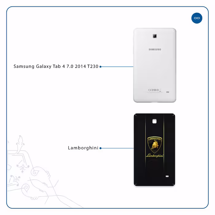 برچسب پوششی ماهوت مدل Lamborghini مناسب برای تبلت سامسونگ Galaxy Tab 4 7.0 2014 T230