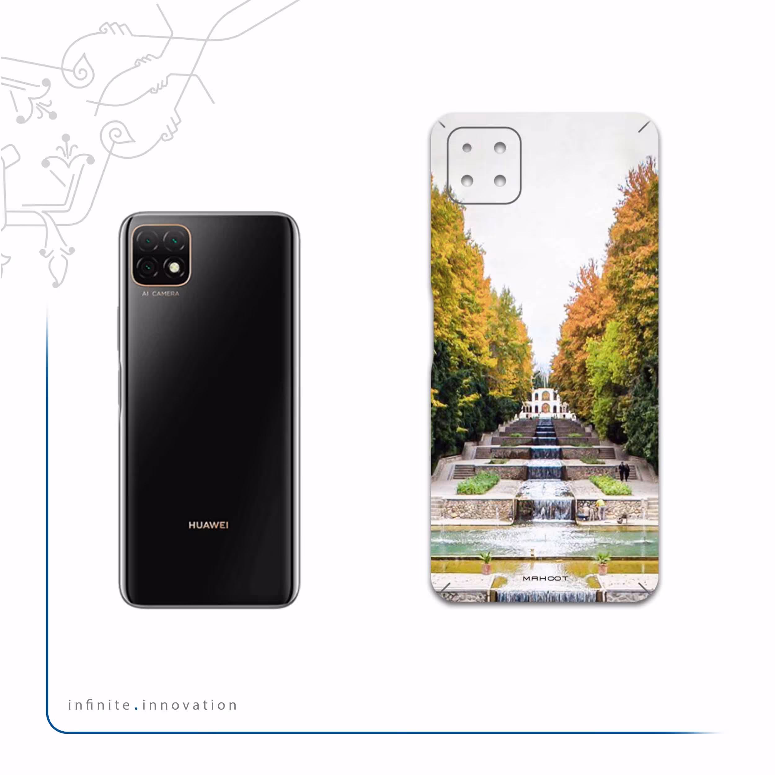 برچسب پوششی ماهوت مدل SHAHZADEH-Garden مناسب برای گوشی موبایل هوآوی Nova Y60