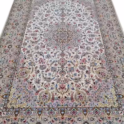 فرش دستبافت شش متری اصفهان آبتین کد 1237 یک جفت 