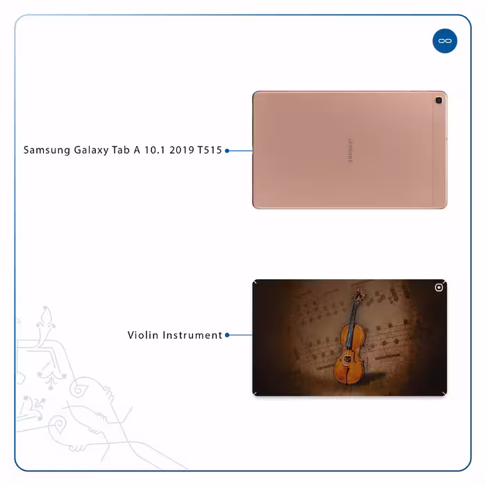 برچسب پوششی ماهوت مدل Violin-Instrument مناسب برای تبلت سامسونگ Galaxy Tab A 10.1 2019 T515