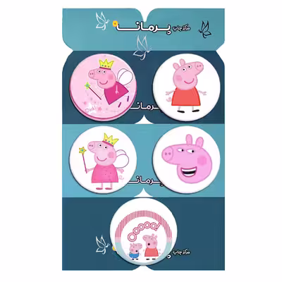 پیکسل پرمانه طرح پپا پیگ کد pmg5.12799 مجموعه 5 عددی