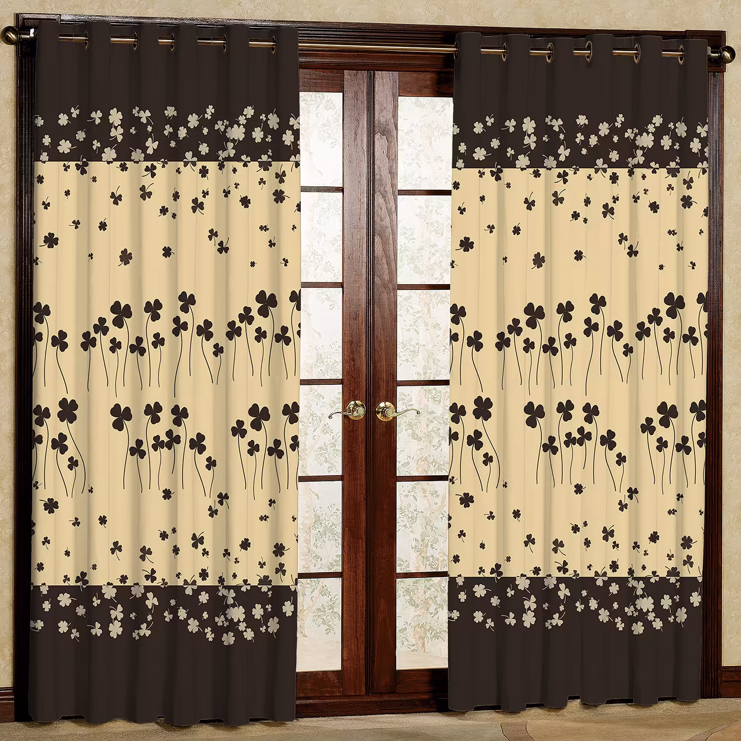 پرده مدل گل دار هازان پانچی کد 4655 سایز 140x200 سانتی متر