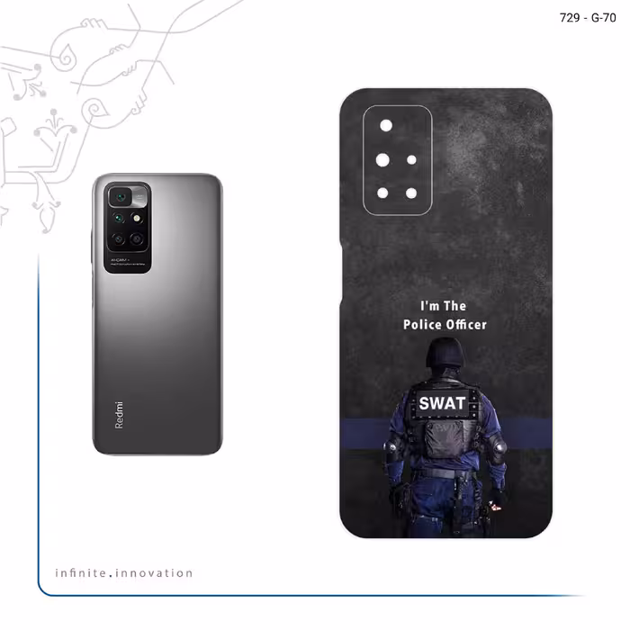 برچسب پوششی ماهوت مدل Police Officer مناسب برای گوشی موبایل شیائومی Redmi 10