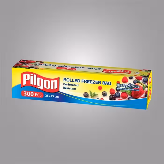 کیسه فریزر پیلگون مدل رولی پرفراژدار K300 بسته 300 عددی