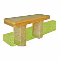 نیمکت تخت دورا با ریشه و حاشیه طرح چوب BW103