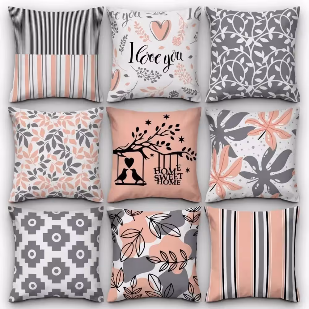 کاور کوسن کد 40 (ست طوسی صورتی)