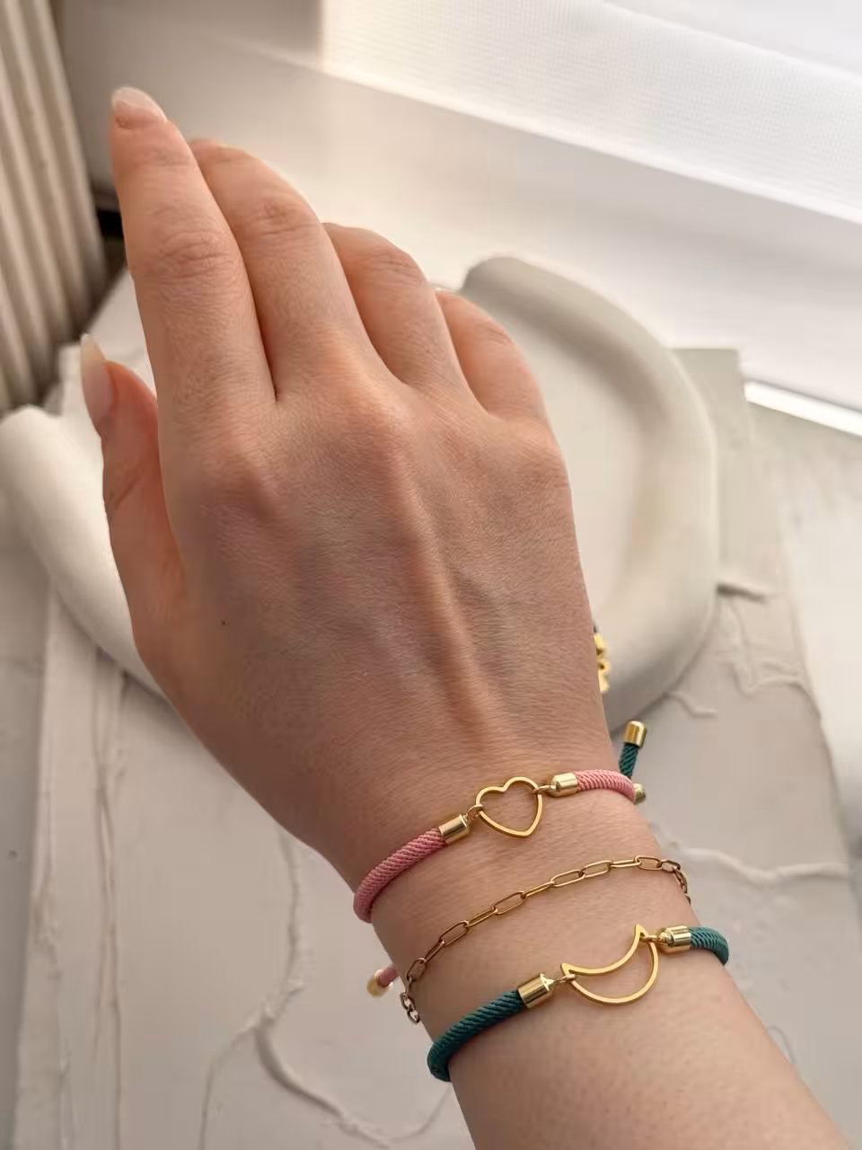 دستبندمارشالی قلب و ماه