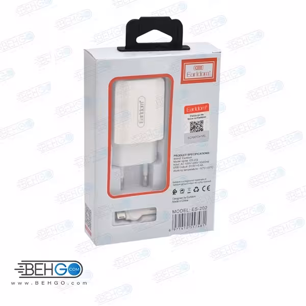 شارژر دیواری ارلدام مدل ES-202 به همراه کابل MicroUSB