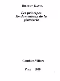 خرید و دانلود نسخه کامل کتاب La principes fondamentaux de la geometrie