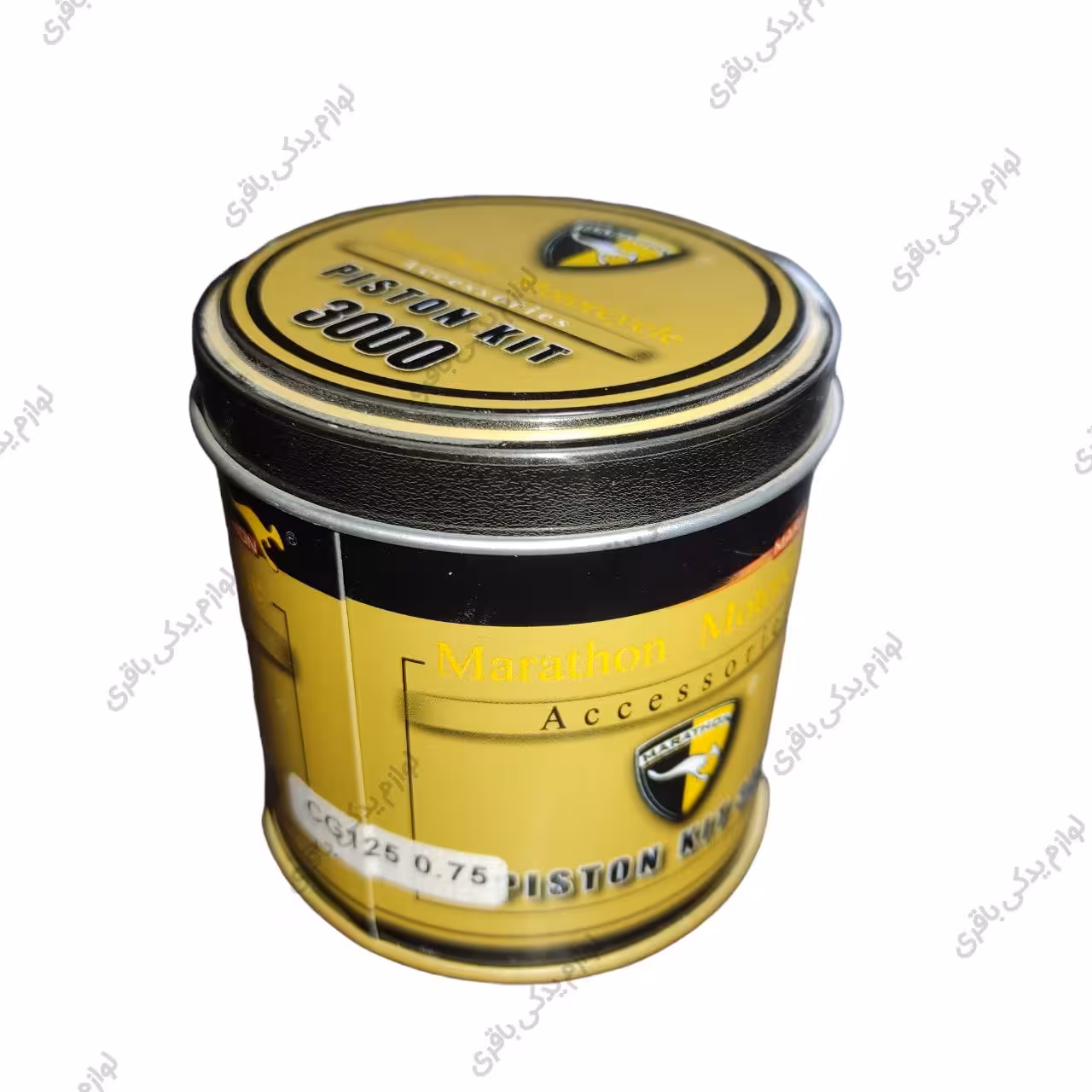 ست رینگ و پیستون موتور سیکلت مدل CG-125   75 برند MARATHON (قوطی فلزی)