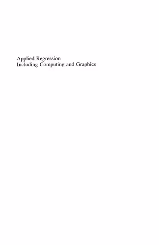 خرید و دانلود نسخه کامل کتاب Applied Regression Including Computing and Graphics (Wiley Series in Probability and Statistics)
