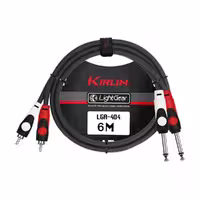 کابل TS به RCA از برند Kirlin Cable کرلین مدل LGA-404، به طول 6 متر و رنگ مشکی
